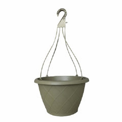 ATT Southern HH1224OG 12" Olive Green Weave Hanging Basket Pot / Planter - Quantity of 24