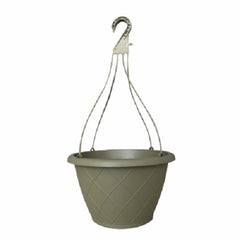 ATT Southern HH1224OG 12" Olive Green Weave Hanging Basket Pot / Planter - Quantity of 12