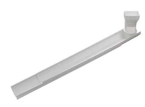Thermwell GWS3W White Adjustable 6 Foot Flip Up Extendable Downspout Extender - Quantity of 5