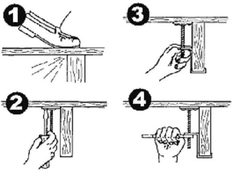 Squeak Ender 2084 Hardwood Floor / Subfloor Squeak Eliminator Bracket Kit - Quantity of 2