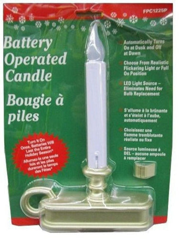 Xodus FPC1225P Pewter Battery Operated Christmas LED Sensor Window Candle - Quantity of 4